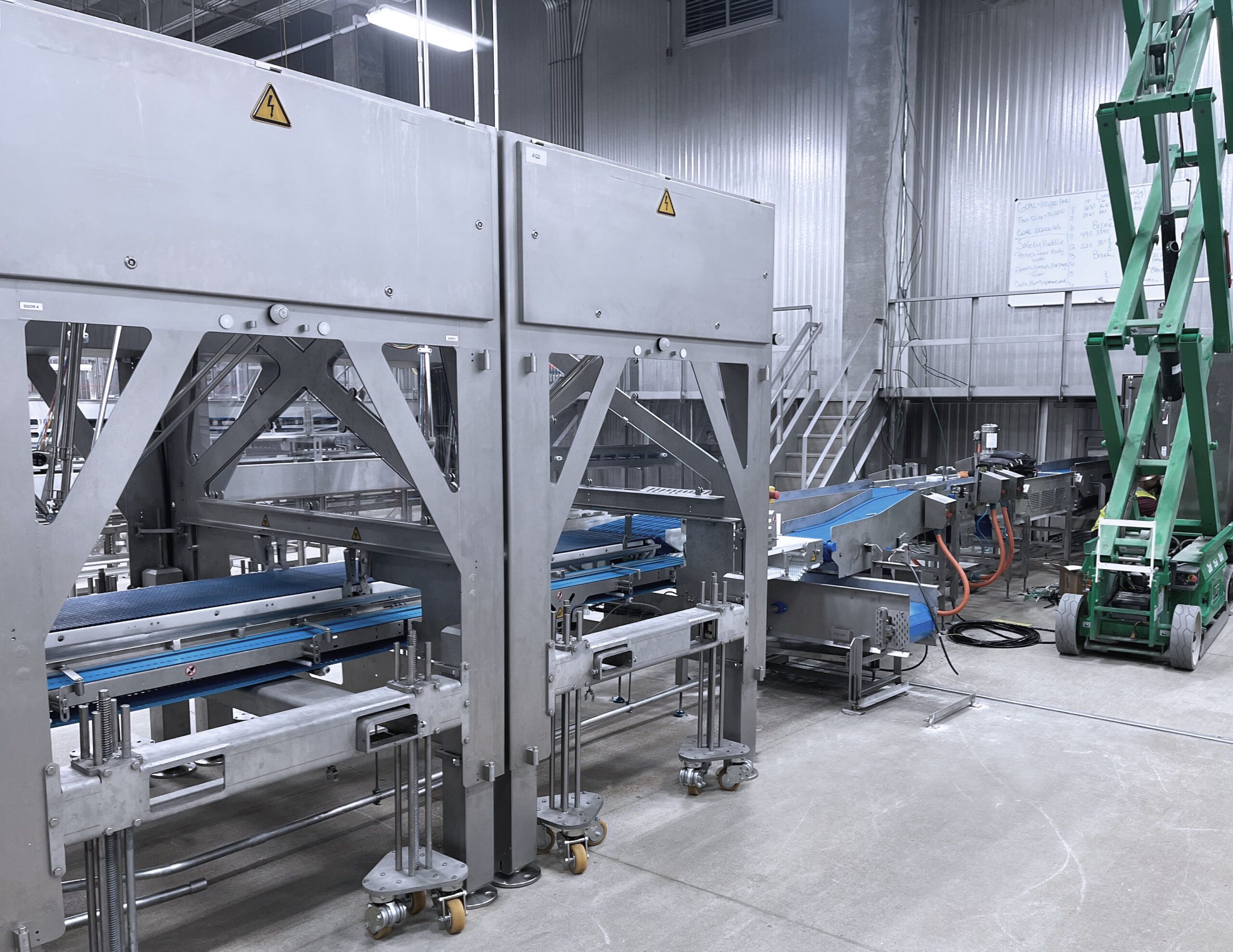 A food processing plant in the middle of a relocation project.